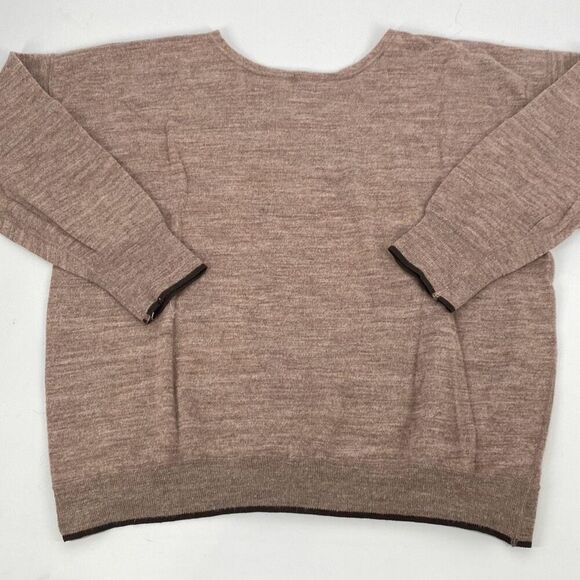 Vintage Sheperd Wool Crew‎ Neck Pullover Sweater Light Brown M - Picture 5 of 9